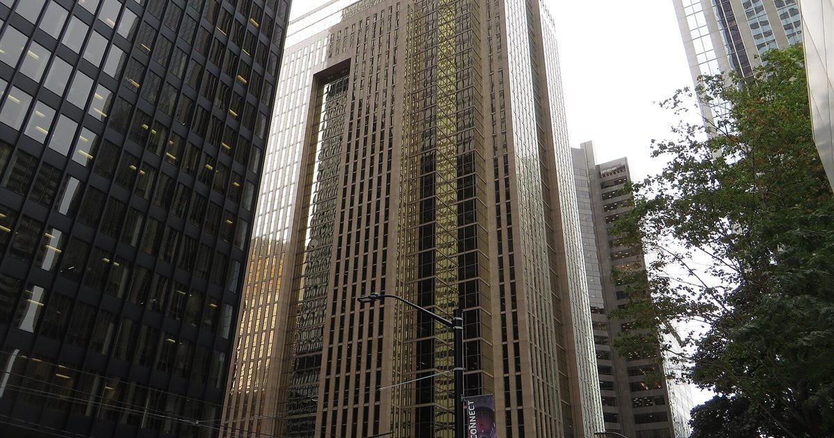 Office towers on King Street West in Toronto's Financial District