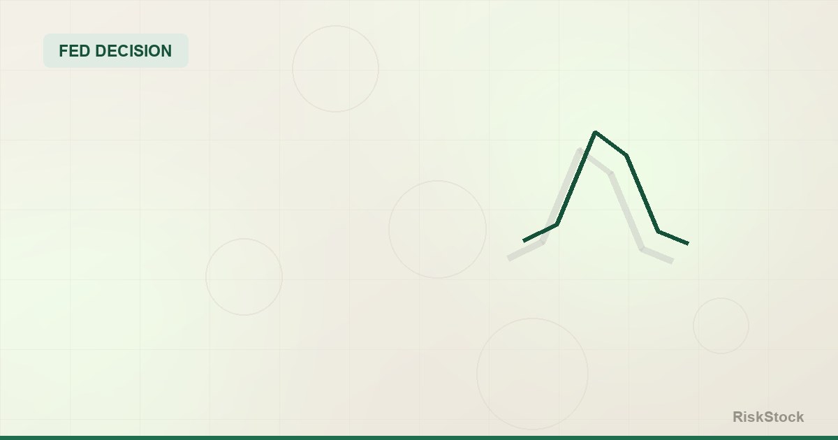 A chart showing the US federal funds target range against a rising then falling oil price