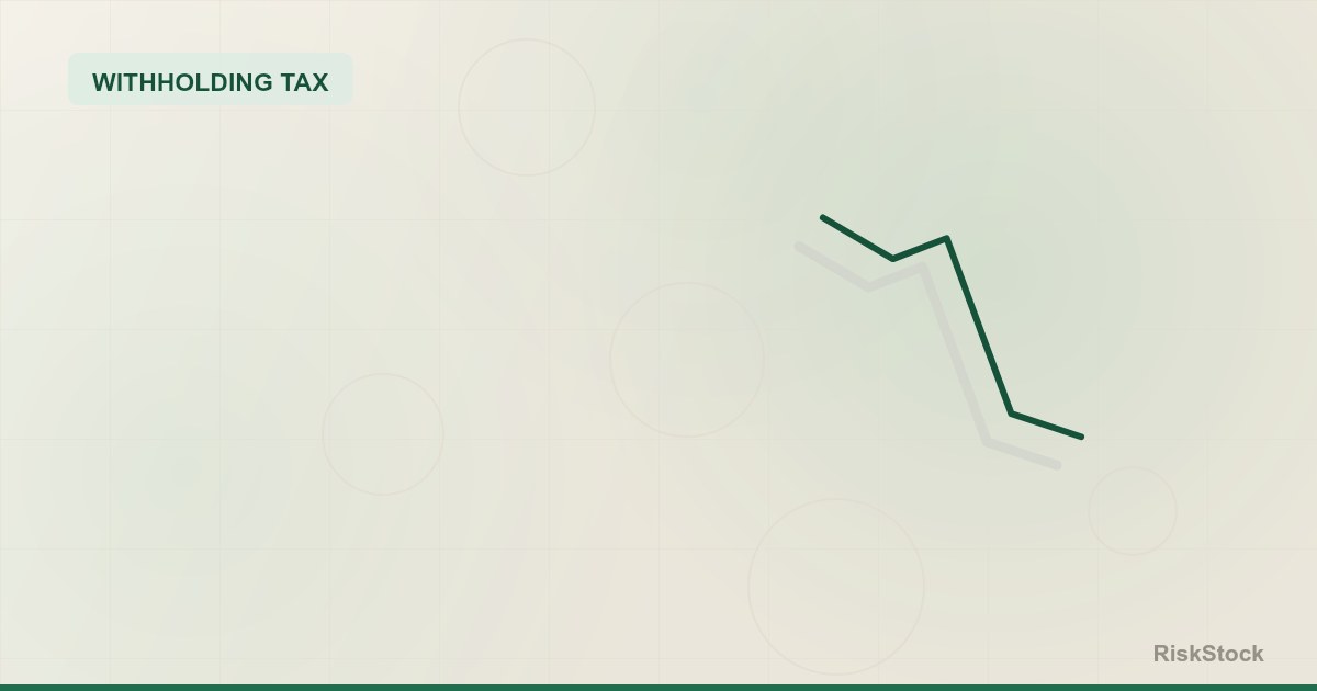 A US dividend payment with a slice withheld before it reaches a Canadian account
